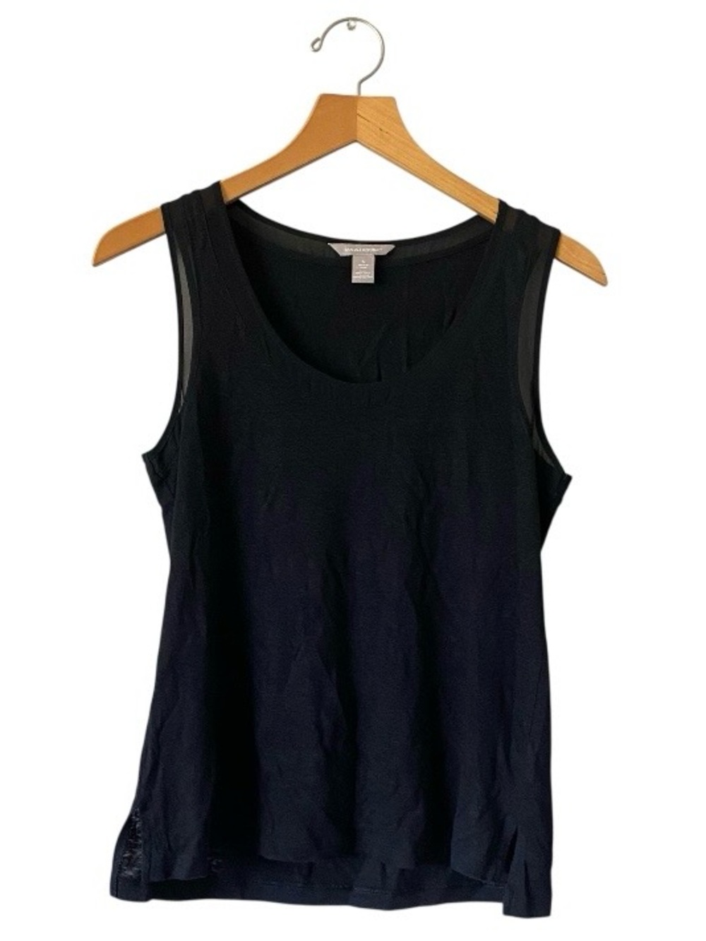 Banana Republic Black 100% Linen Tank Top Sz S Minimalist Capsule Quiet Luxury